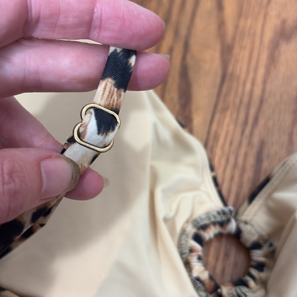 Andie Bikini Set Bonita Top 90s High Waisted Bottom Leopard Black M-DD NWT - Picture 11 of 13